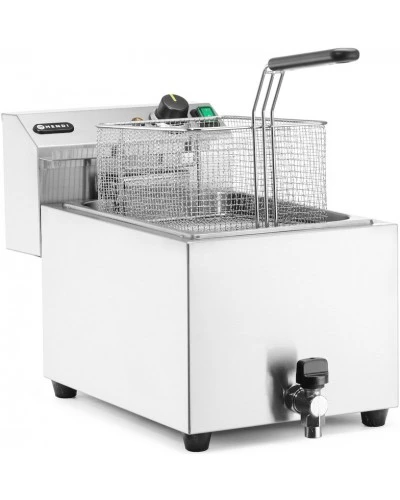 Фритюрниця XL Profi Line із зливним краном, ручна, 10 л, 400 В, 6600 Вт, 302x687x(В)375 мм