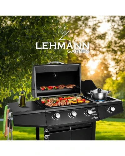 Газовий гриль LEHMANN TEXAS 3+1 чорний