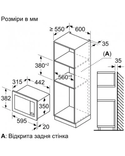 Мікрохвильова піч вбудована Bosch - BFL 623 MW 3