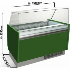 Вітрина для морозива 1,25 x 0,92 м - зелена GGM Gastro
