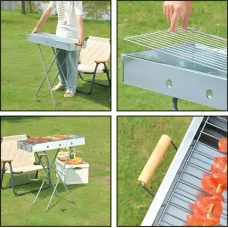 Складний мангал барбекю 70х70х30см, BARBECUE TRAY 770T
