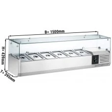Настільна холодильна вітрина PREMIUM 1,5 m x 0,4 m - для 6x 1/3 GN GGM Gastro