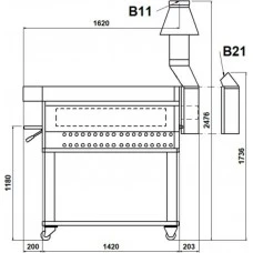 Піч для піци P110/B 1/SP (Moretti Forni)