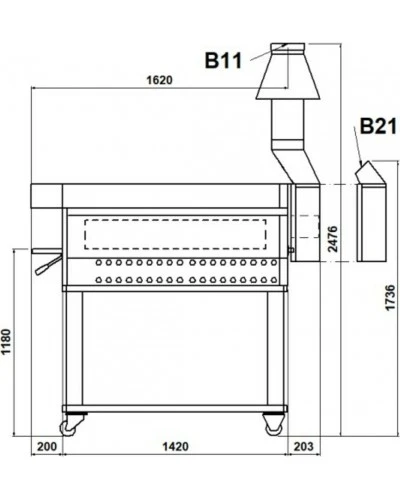 Піч для піци P110/B 1/SP (Moretti Forni)