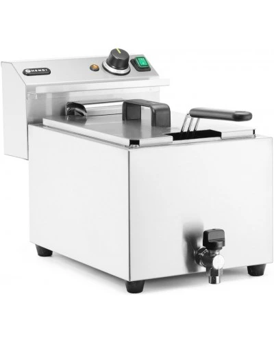 Фритюрниця XL Profi Line із зливним краном, ручна, 10 л, 400 В, 6600 Вт, 302x687x(В)375 мм
