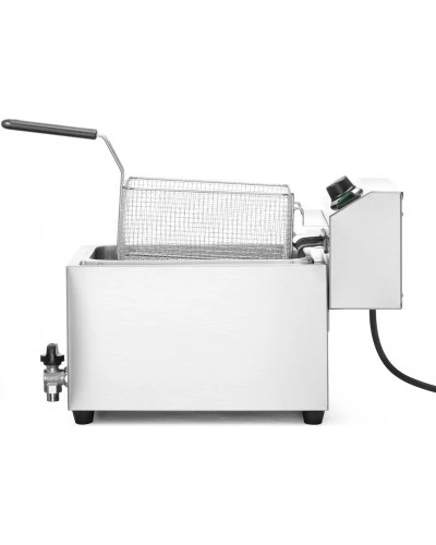 Фритюрниця XL Profi Line із зливним краном, ручна, 10 л, 400 В, 6600 Вт, 302x687x(В)375 мм