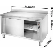 Тепловий стіл PREMIUM - 1,0 m - з бортом GGM Gastro