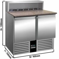 Холодильний стіл саладетта PREMIUM 0,90 m x 0,70 m / 2 двері / 240 л GGM Gastro