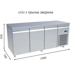TR-187-B Морозильний стіл трьохдверний Artsteel Греція