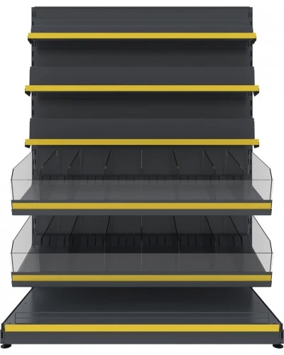 Кондитерський торговий стелаж FVSP-2 (1650х1200) комбінований