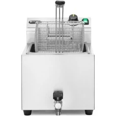 Фритюрниця XL Profi Line із зливним краном, ручна, 10 л, 400 В, 6600 Вт, 302x687x(В)375 мм