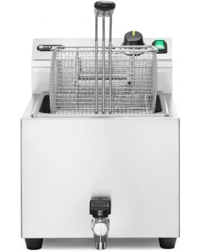 Фритюрниця XL Profi Line із зливним краном, ручна, 10 л, 400 В, 6600 Вт, 302x687x(В)375 мм