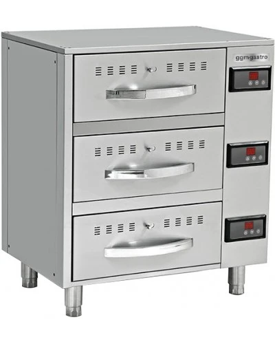 Теплова шафа з 3 шухлядами - 0,82 m - GN 1/1 GGM Gastro