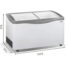 VENUS NL 56 (513л) Морозильна скриня з гнутим розсувним склом CRYSTAL S.A. Греція