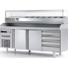 Стіл піцерійний Coreco FP80-200-R290+DRAWERS+CASTORS