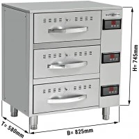 Теплова шафа з 3 шухлядами - 0,82 m - GN 1/1 GGM Gastro