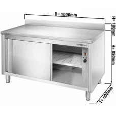 Тепловий стіл PREMIUM - 1,0 m - з бортом GGM Gastro