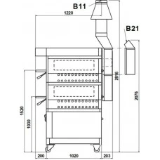 Піч для піци P110/A 2/S (Moretti Forni)