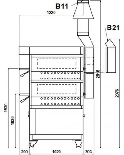 Піч для піци P110/A 2/S (Moretti Forni)