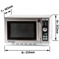 Піч мікрохвильова - 34 літри - 1100 Вт GGM Gastro
