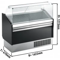 Вітрина для морозива – 1,622 x 0,67 м - чорний GGM Gastro