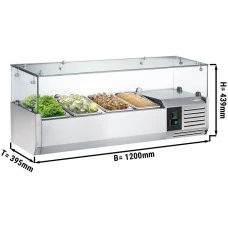 Настільна холодильна вітрина PREMIUM 1,2 m x 0,4 m - для 4x 1/3 GN GGM Gastro