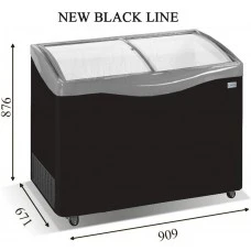 VENUS NL 26 (240л) Морозильна скриня з гнутим розсувним склом CRYSTAL S.A. Греція