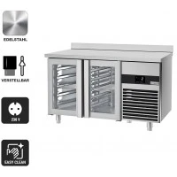 Холодильний стіл PREMIUM - 1,4 x 0,7 m - 2 скляних дверей GGM Gastro