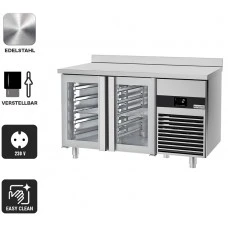 Холодильний стіл PREMIUM - 1,4 x 0,7 m - 2 скляних дверей GGM Gastro
