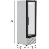 CRF-300 Frameless Морозильний шафа зі скляними дверима CRYSTAL S.A. Греція