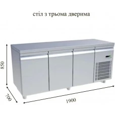 TR-187-B Морозильний стіл трьохдверний Artsteel Греція