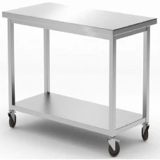 Стіл на колесах з полицею для самостійної збірки 1200x600x(H)850