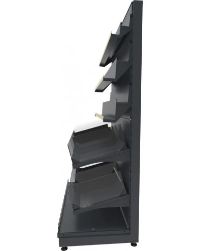Кондитерський торговий стелаж FVSP-1 (1650х950) комбінований