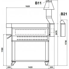 Піч для піци P110/B 1/L (Moretti Forni)