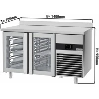 Холодильний стіл PREMIUM - 1,4 x 0,7 m - 2 скляних дверей GGM Gastro