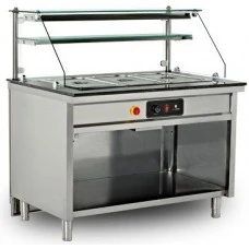 Теплова вітрина 1,5 м - 4x GN 1/1 GGM Gastro