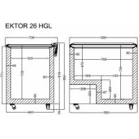 EKTOR 26 HGL (251л) Морозильна скриня з відкидним прямим склом CRYSTAL S.A. Греція