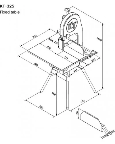 Пила стрічкова KT-325 (KT)