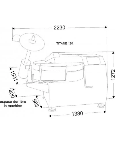 Кутер TITANE 120V (Dadaux)