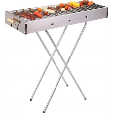 Переносний мангал з решіткою 80х78х30см, BARBECUE TRAY 770SS