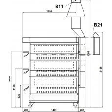 Піч для піци P110/B 3/S (Moretti Forni)