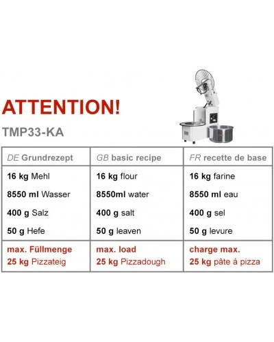 Тістоміс (об`єм: 33 л- 25 кг/2 швидкості) 400 B GGM Gastro