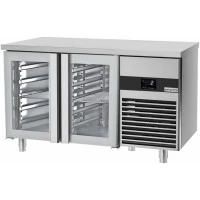 Холодильний стіл PREMIUM - 1,4 x 0,7 m - 2 скляних дверей GGM Gastro