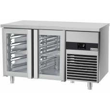Холодильний стіл PREMIUM - 1,4 x 0,7 m - 2 скляних дверей GGM Gastro