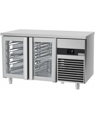 Холодильний стіл PREMIUM - 1,4 x 0,7 m - 2 скляних дверей GGM Gastro