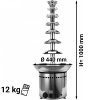 Шоколадний фонтан - 7 рівня- H 100 cm GGM Gastro