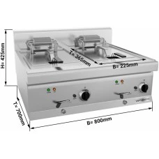 Фритюрниця електрична - 11,5 + 11,5 Л (18 kW) GGM Gastro