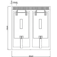 Фритюрниця електрична - 11,5 + 11,5 Л (18 kW) GGM Gastro