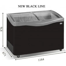 VENUS NL 36 (342л) Морозильна скриня з гнутим розсувним склом CRYSTAL S.A. Греція