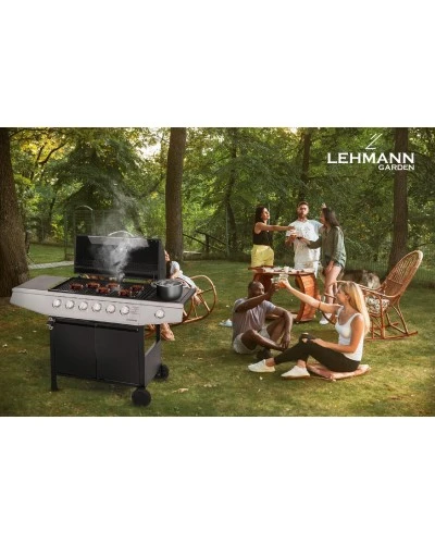 Газовий гриль LEHMANN VEGAS 12.8 kW 33.5 см x 72 см
